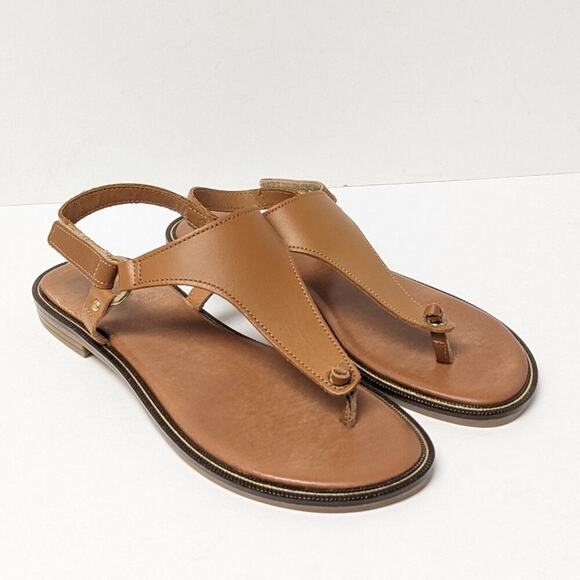 Couch and Four Calabria T-Strap Sandals, Brown Leather, Women's 6.5 - Picture 1 of 6